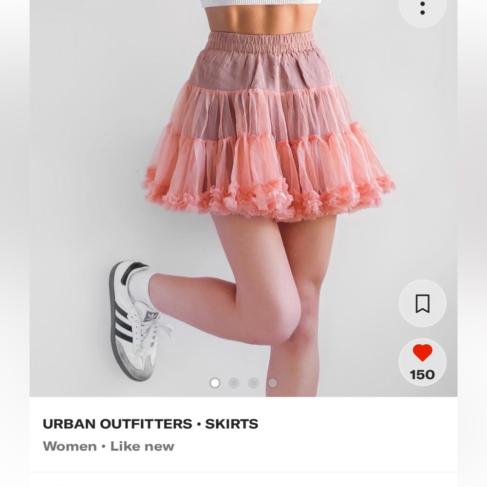 Urban Outfitters Tutu Low Rise Ruffle Pink Mini Skirt